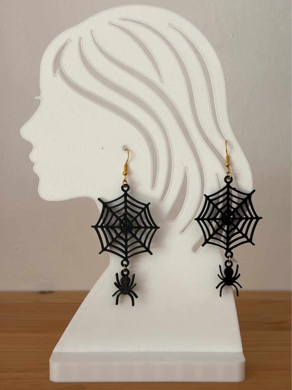 Black Spider Web Dangle Earrings - Women Jewelry